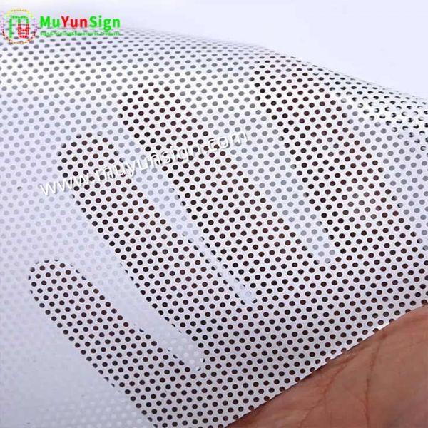 Car One Way Vision Film Super Viscosity Self Adhesive Vinyl For Vehicle Graphics 