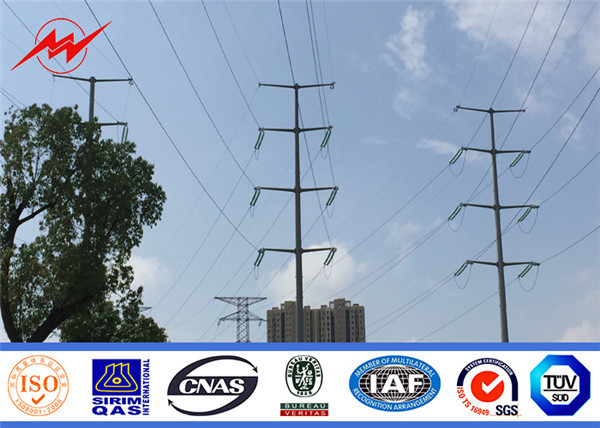 Steel Transmission Electrical Power Pole , Spun Prestressed Concrete Pole