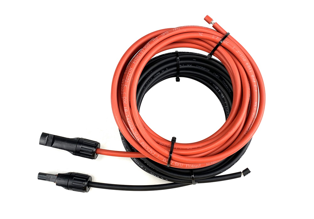 Удлинительный кабель 10FT черный + красный 12AWG 4mm панели солнечных батарей 6KV