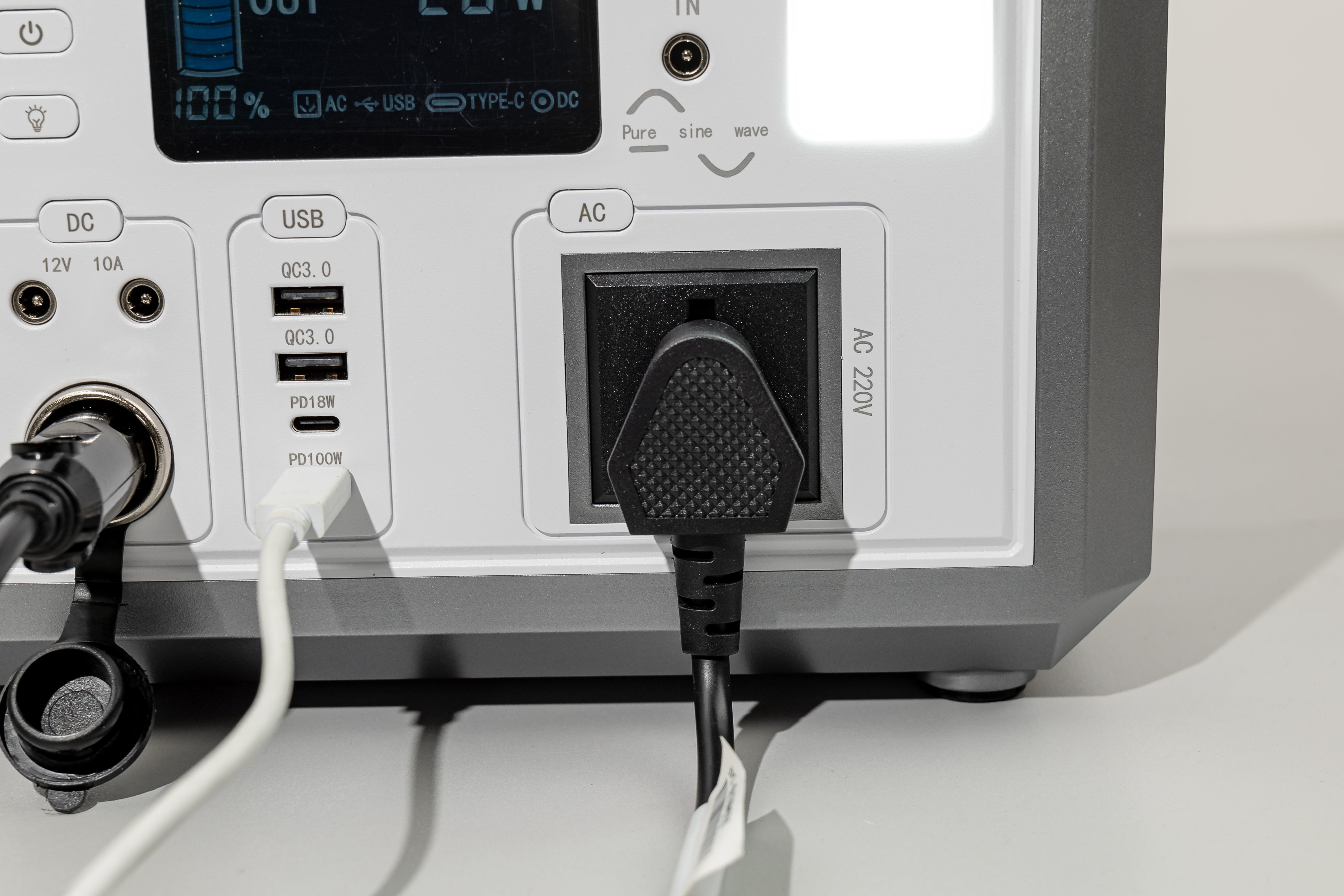 220V 50HZ DC12 300W AC Swtich QC3.0 портативный солнечный энергобанк с светодиодным освещением для системы хранения энергии