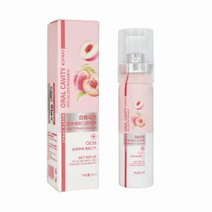 Custom Portable Oral Spray Eliminates Odors Cool and Long Lasting White Peach Flavor Breath Freshener for Outdoor Travel