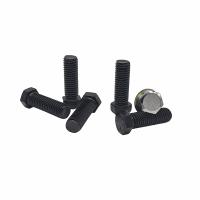 Fabrique en gros de protection de l'environnement couleur zinc hexagone boulon électrophorèse noir hexagone plein vis à dents.
