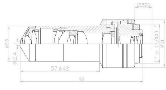 Megapixel CS Mount Pin hole lens CCL13028PMMP 1/3" 2.8mm CS mount Pin hole lens