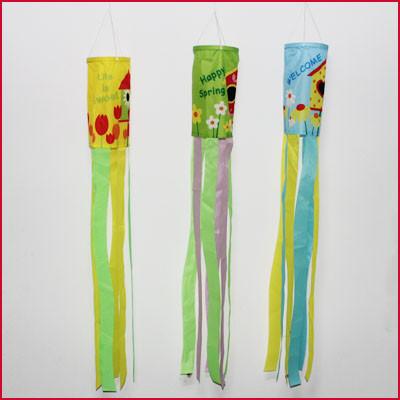 Spring wind sock flowers birdcage