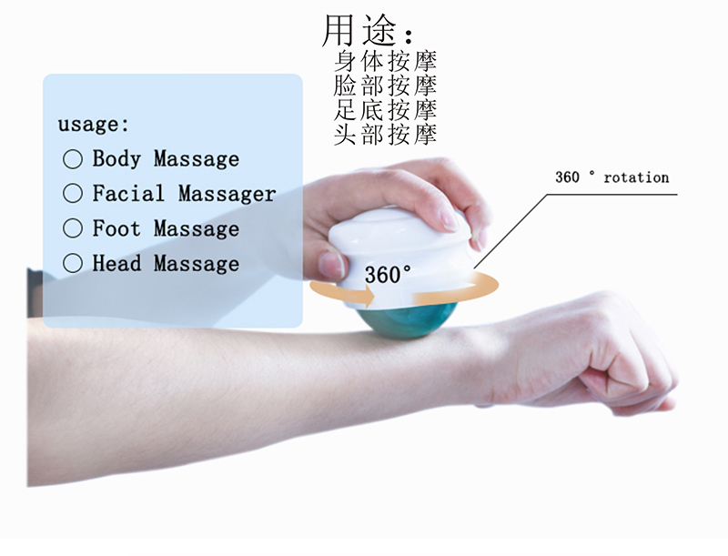 Горячая холодная таможня ролика шарика массажа ноги с завальцовкой логотипа