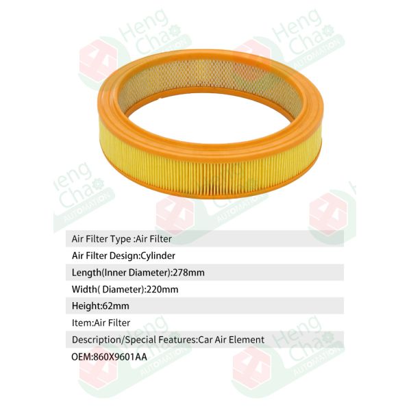 Производство машины для фильтрации воздуха Продукт Автомобильный фильтр для фильтрации воздуха Производство картриджа OEM 860X9601AA