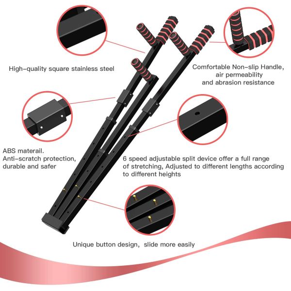 Martial Arts 3 Bar Leg Split Stretching Home Fitness Equipment