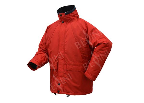 Red Color Mens Waterproof Overalls , European Size Cotton Work Coveralls