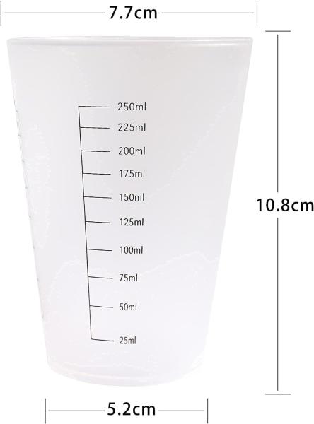 8oz Reusable Plastic Measuring Cups Liquid Paint Mixing Measure Cups For Kitchen Cooking