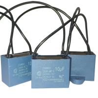 CBB61 condensador de ventilador de techo 250V 10mfd azul con 200 líneas de longitud terminal VH