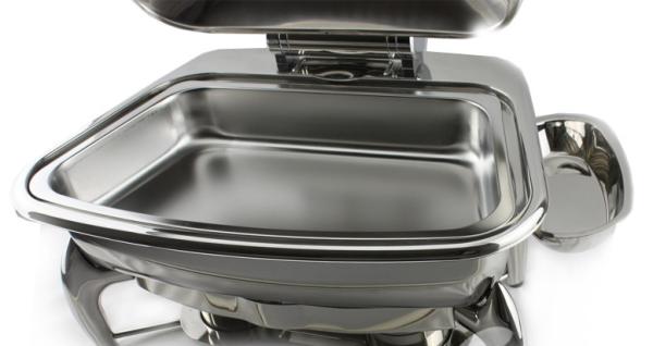 Indução de aço inoxidável em forma de leque do aquecedor de alimento que aquece por atrito recipiente de alimento opcional ou 8L em forma de leque do prato 5L