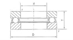 51408 Self Aligning Sealed Thrust Bearing / Machine 51110 Thrust Bearing