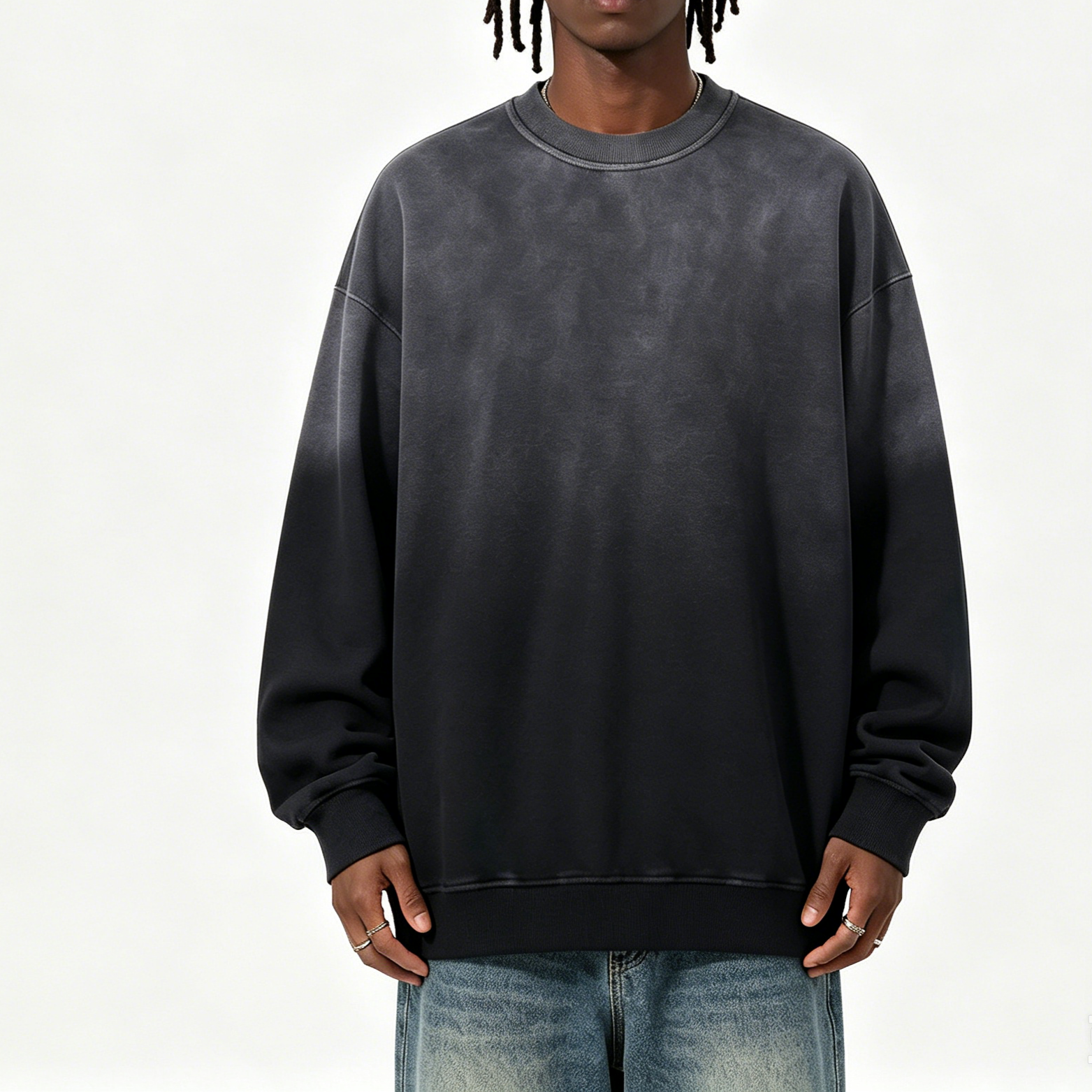 360g Combed Cotton Marble Wash Hoodie Drop Shoulder Oversized Hoodie Streetwear