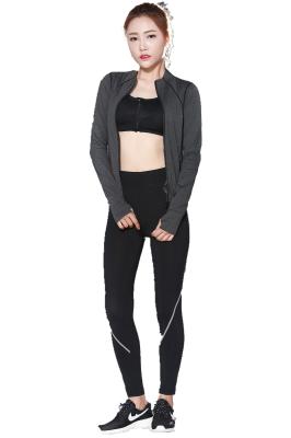 CPG Global High Quality  Breathable 3 Pieces Sets Long Sleeves Gym Running Racerback Sports Bra with Yoga Pants T1016