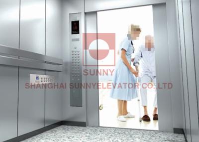 CE Hairline Stainless Steel Vvvf Hospital Elevator Without Attendant