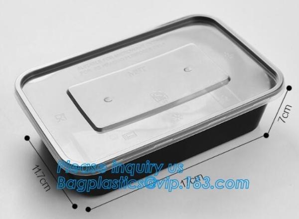 Meal Prep Containers 3 Compartment Leak Proof 1oz sauce cups Microwave BPA Free Plastic Food Bento Plastic Lunch Boxes