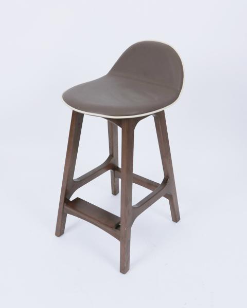 Solid Wood Barstool Luxury Vinyl For Dining Room Restaurant