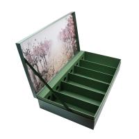 Verte personnalisable 6 bouteilles Carton Boîte cadeau de vin Laminaison mate