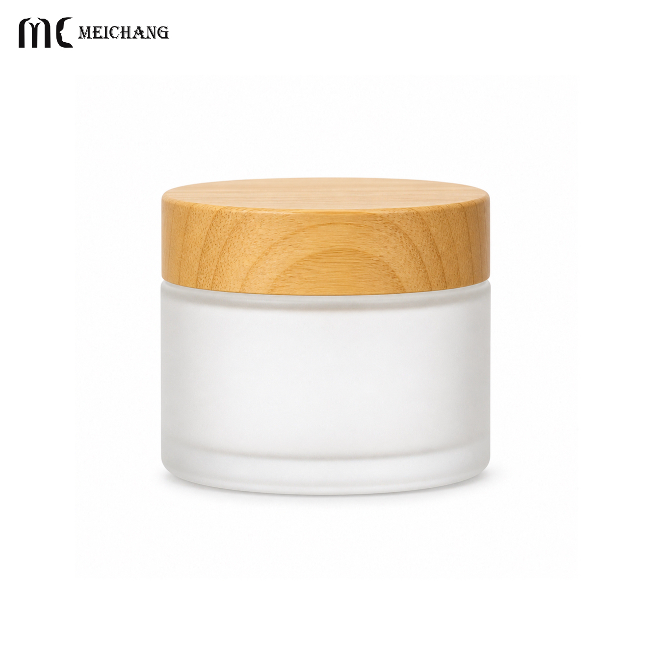 1oz/2oz/4oz/8oz/16oz Amber & Frosted Clear Glass Cosmetic Jar with Black/White Lid(MC-G-557)