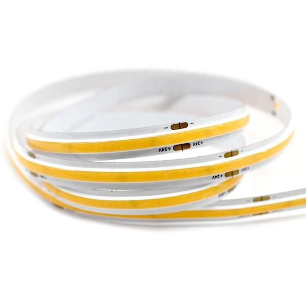 90lm/W COB LED Strip DC24V CRI90 312LEDs/m with Stable Dam Glue and 60000 Hours Working Lifetime