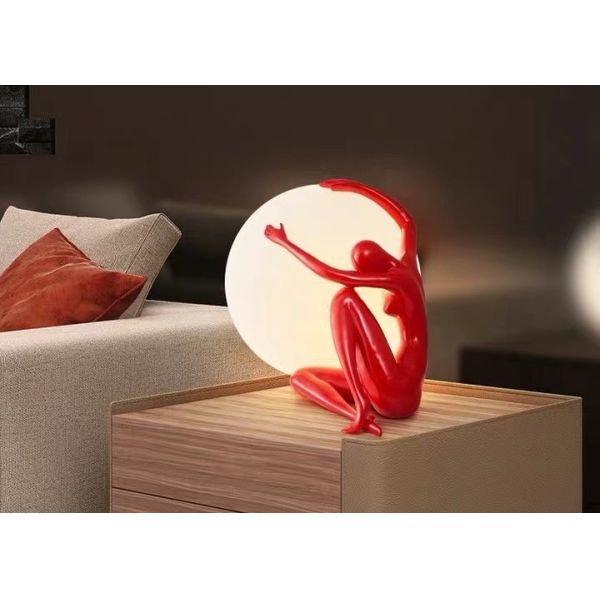 Resin New Original Acrylic Ball Table Lamp Decorative Art Deco Table Lamp