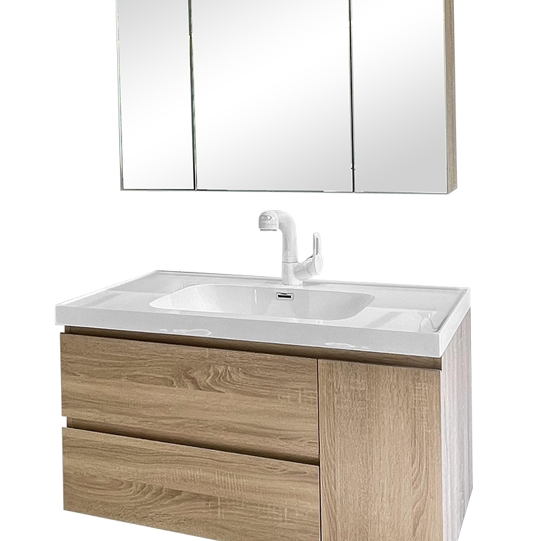 Wall Mounted Bathroom Vanity With Sink Novel Style Luxury Modern Solid Wood Euro Style