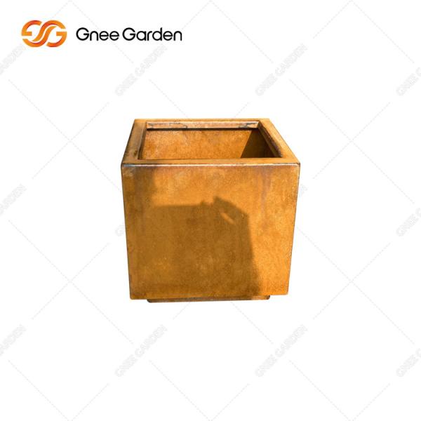Corten Steel Metal Garden Planters Outdoor Rust Color Box