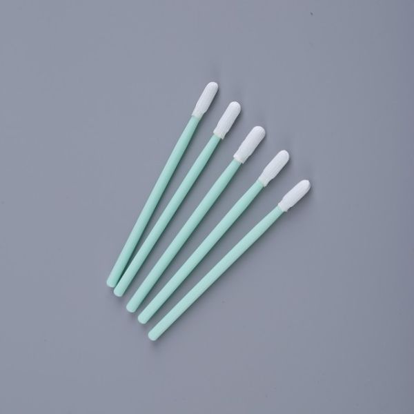 Double Layer Polyester Cleanroom Swab with ESD-Safe Polypropylene Handle Packed