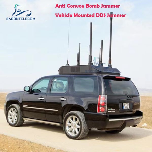 DDS Vehicle Convoy Bomb Jammer with 1000W Output Power 20-3GHz Full Band and 1km