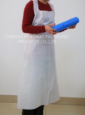 White Disposable Plastic Aprons On A Roll , Waterproof Hygiene Surgical Apron