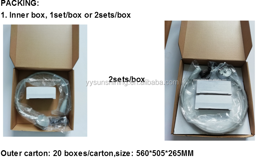 Wall Mounted 1W LED Kids Bed Reading Light with Flexible Goose Neck and Chrome Plating