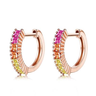 Серьги ювелирных изделий радуги стерлинговые серебряные