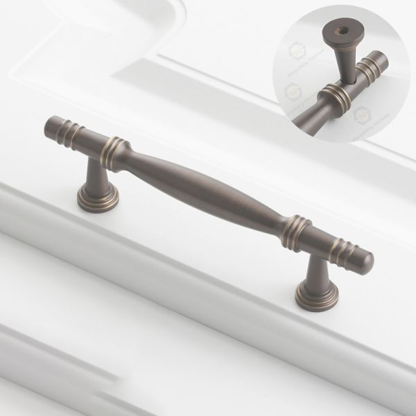 Retro Furniture Hardware Brass Cabinet Wardrobe Handle Kitchen Bedroom Living Room Furniture Handle Metal Spare Parts