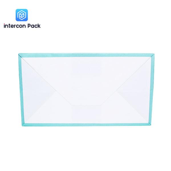 Gift Package White Kraft Shopping Bags Glossy Lamination Custom Logo