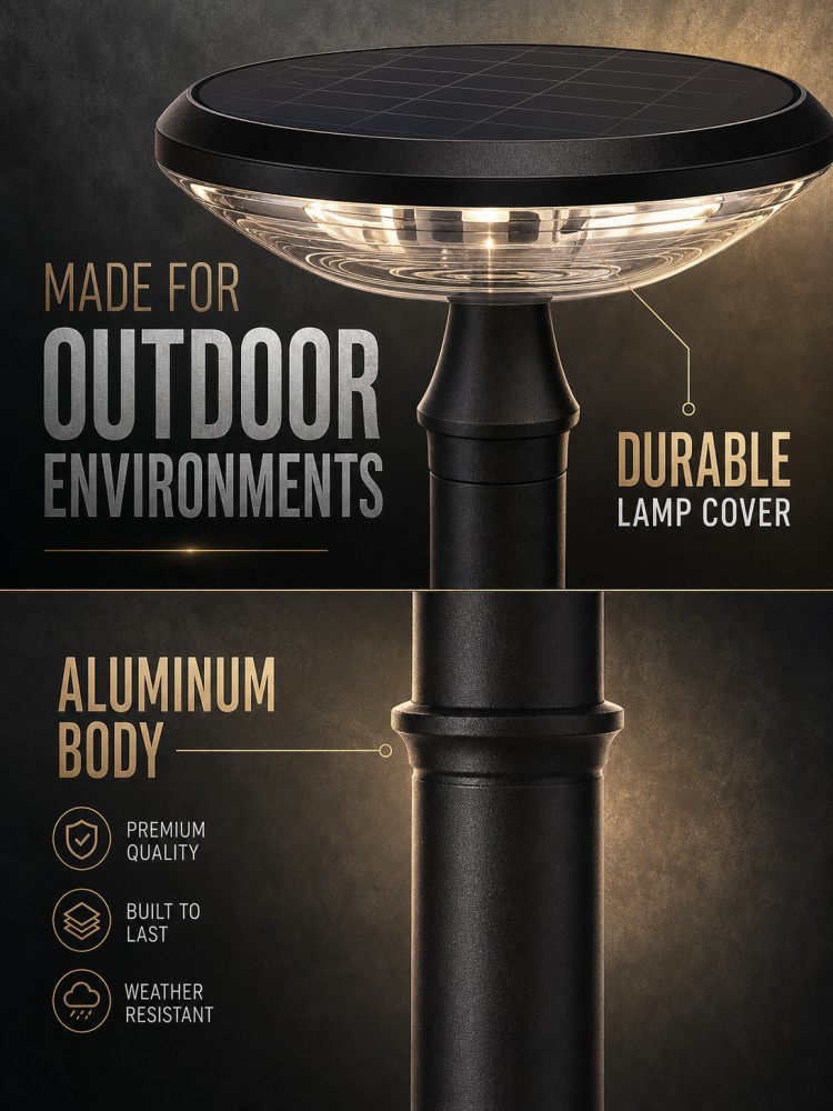 Single Head Solar Estate Lamp Post Garden Lights 5W For Villas Driveways And Garden Paths