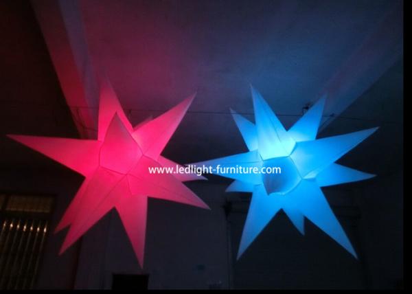 O RGB colore a luz inflável do diodo emissor de luz, 12 luzes de suspensão da estrela do diodo emissor de luz de pano do PVC dos pontos
