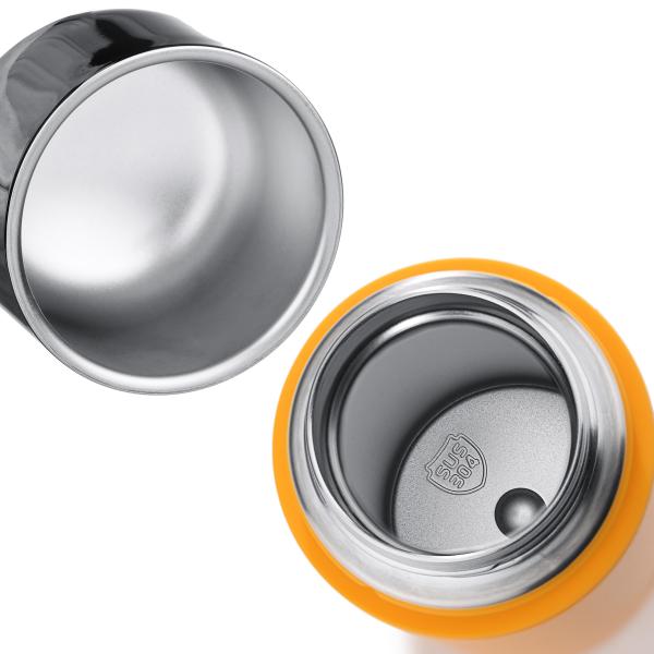 Travel 304SUS Stewing Double Wall Glass Tea Infuser Yellow