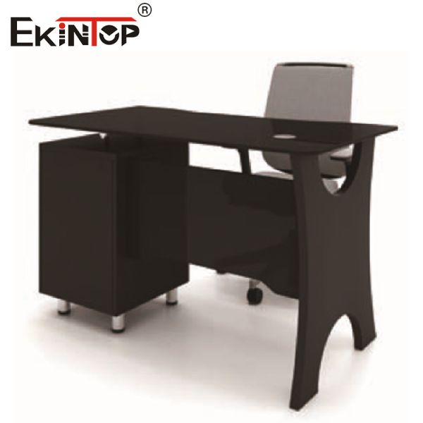 Средний размер стеклянный верх на деревянном столе в форме офисной столовой мебели