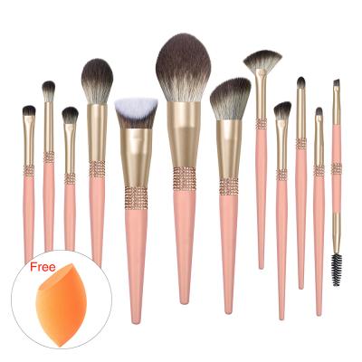 150g Custom Logo Foundation Makeup Brushes Rose Gold Makeup Brush Set Leather Case