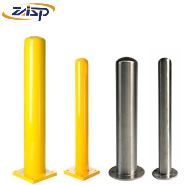 304 Fixed Galvanized Steel Bollards For Outdoor Pavement Protection