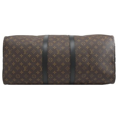 Makassar покрыл холст LV Keepall BandoulièRe 55 Louis Vuitton M56714
