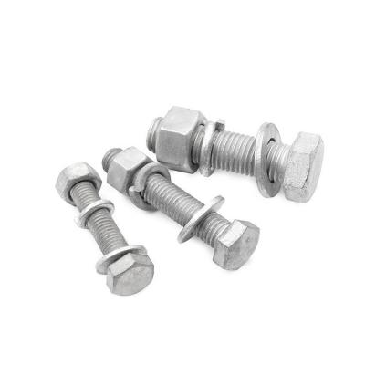 Hot Dip Galvanized Bolt and Nut 1mm-500mm Length Compliant with DIN Standard