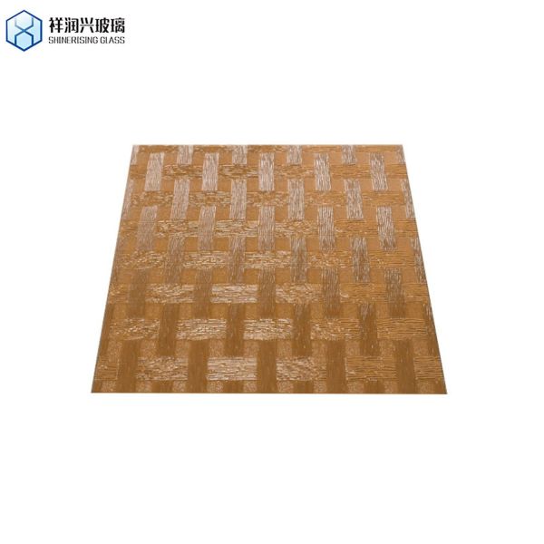 Solid Color Brown Patterned Glass Shinerising 3mm 5mm 1830*2440 Flat Belgian Style