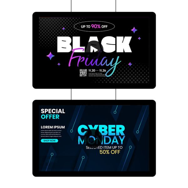 Slim 15.6 Inch HD Video Indoor Advertising Screen Display Digital Signage