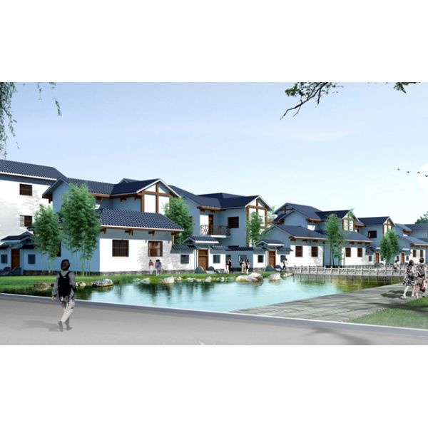 Modern Light Steel Prefab House / Light Steel Frame Homes For Apartment