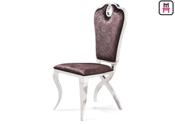 Indoor Vintage Shell Back Chairs With Lines / Buttons / Cross Velvet