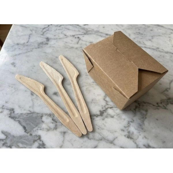 185mm Bulk Disposable Wooden Knife Spoons For Horeca & Events OEM