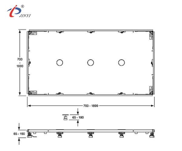 Universal Steel 12 Feet 70x70cm to 100x180cm Shower Tray Riser Frame