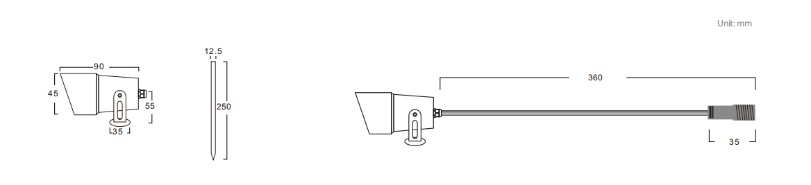 Светодиодный шпик свет IP65 водонепроницаемый светодиодный наружный ландшафтный свет 3W Алюминиевый светодиодный наружный светодиодный свет