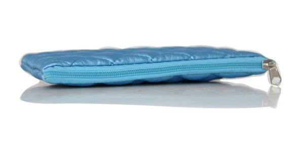 Gold Woven Veins Leatheroid Wallet Bag, Fabric Carrier Bags With Leather Loop